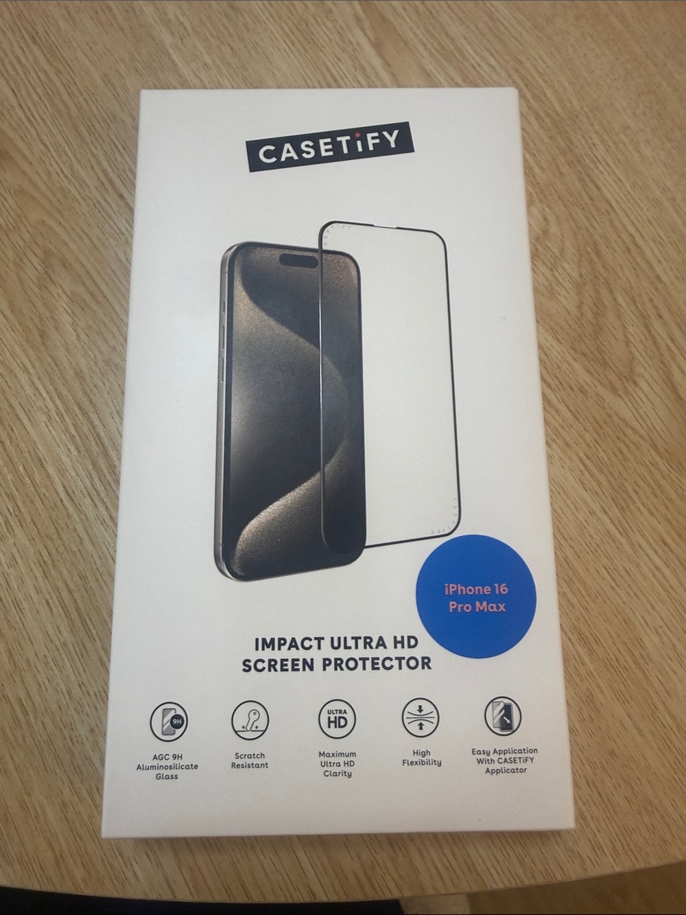 CASETiFY Impact Ultra HD Screen Protector for iPhone 16 Pro Max